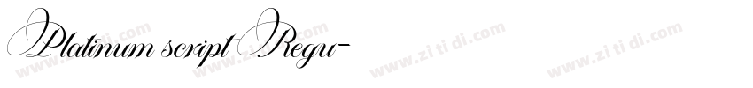 Platinum script Regu字体转换